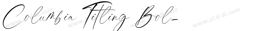 Columbia Titling Bol字体转换